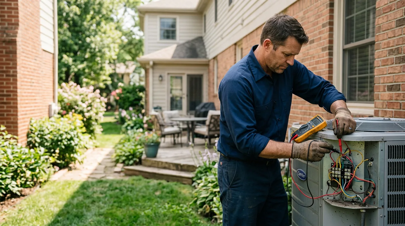 HVAC technician working near Dundee, MI